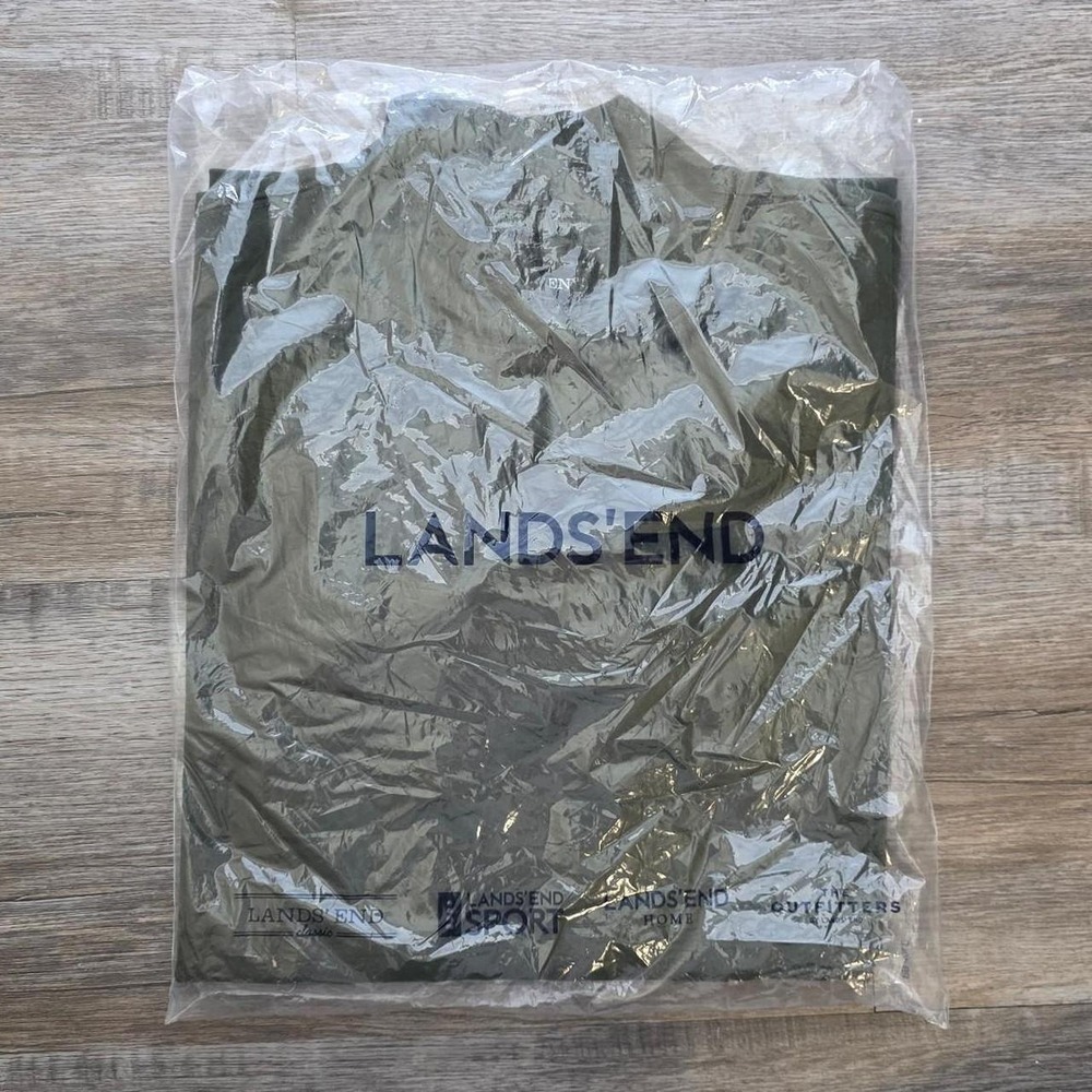 Lands End Loden Green Long Sleeve Mock Turtleneck Shirt Medium Petite 475633-AL1